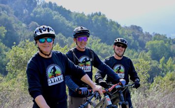 mountain biking crew in the Los Gatos mountains