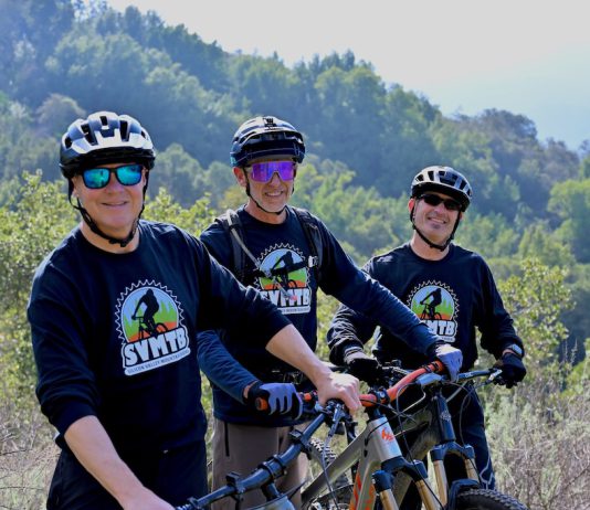 mountain biking crew in the Los Gatos mountains