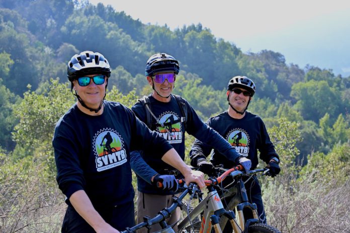 mountain biking crew in the Los Gatos mountains