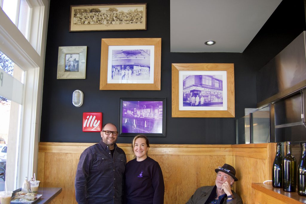 Owners inside the Purple Onion