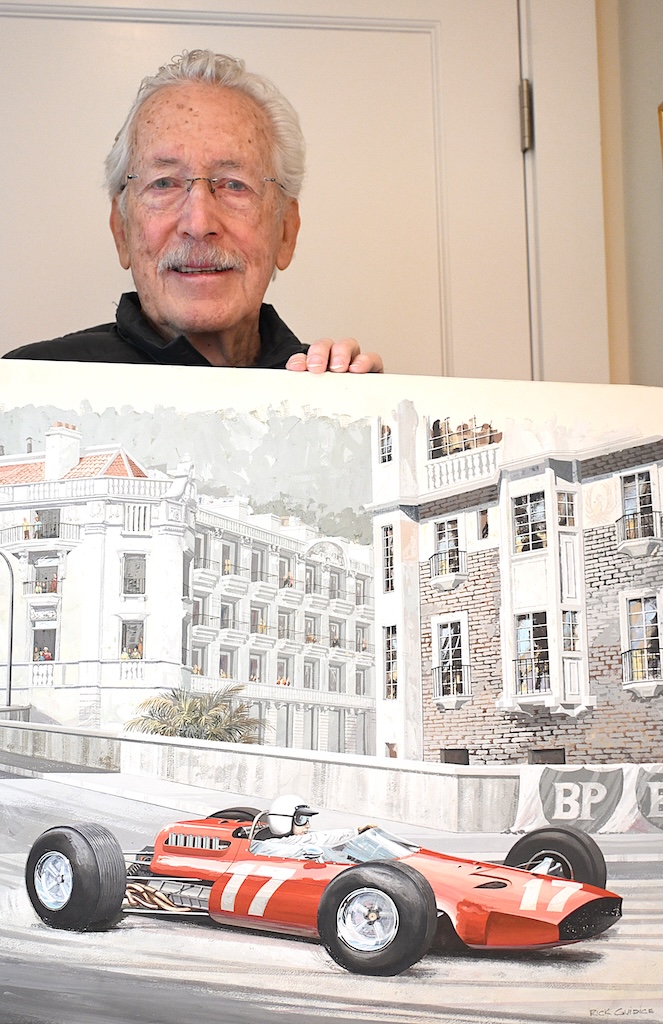 Monaco Grand Prix artwork with artist