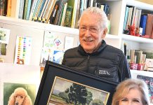 Rick Guidice with Susan Jaekel at home