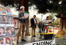 Maria Ristow speaks at Iran event