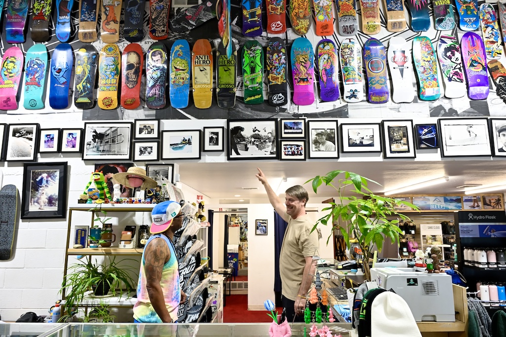 in the skate shop