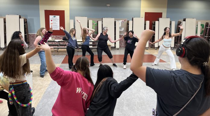 Exercise circle before rehearsal