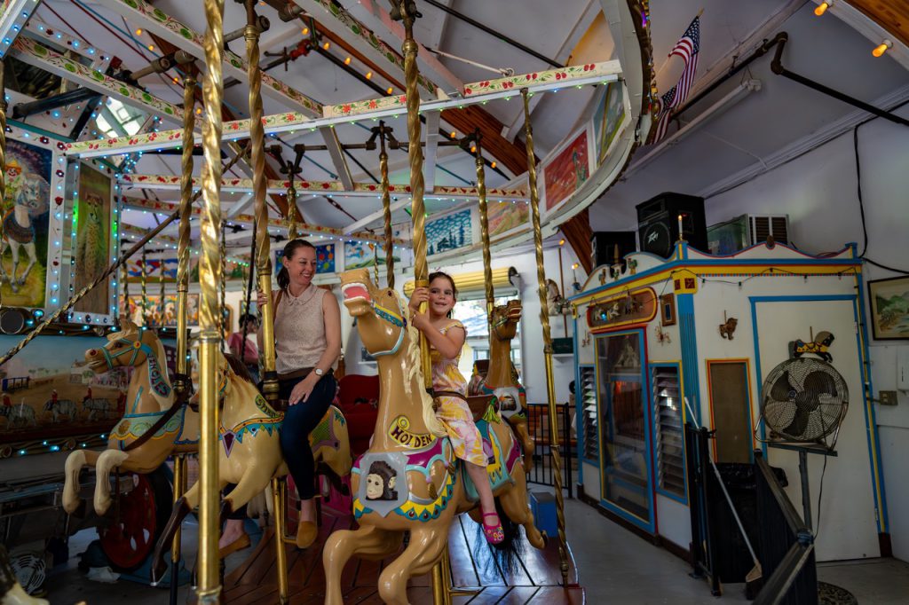 riding the carousel