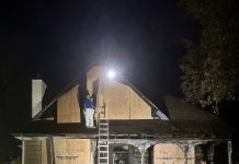 plywood on damaged house