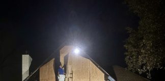 plywood on damaged house