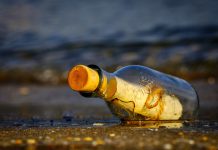 message in a bottle washes up