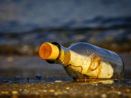 message in a bottle washes up