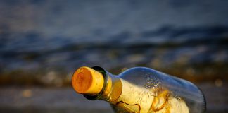 message in a bottle washes up