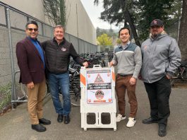 officials at the Los Gatos high school bike cage