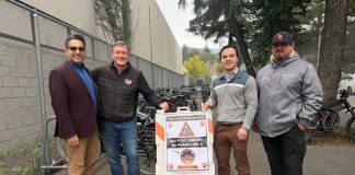 officials at the Los Gatos high school bike cage