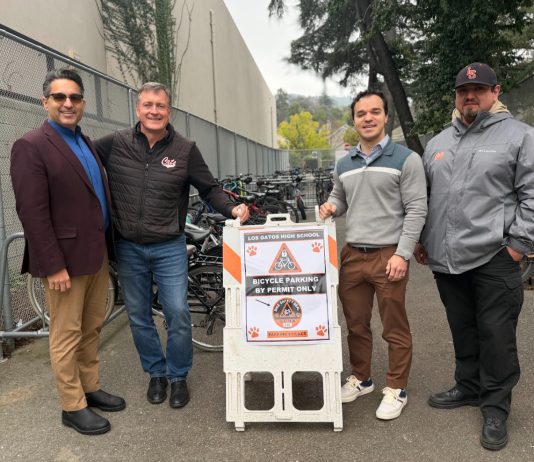 officials at the Los Gatos high school bike cage