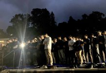 Praying the Maghrib at the Los Gatos Civic Center