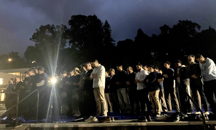 Praying the Maghrib at the Los Gatos Civic Center