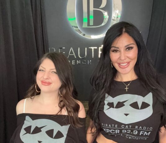 Radio station casting community models for Los Gatos Wine Walk Pirate Cat Radio