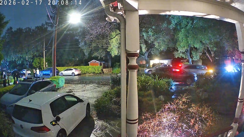 traffic stream from security cam view