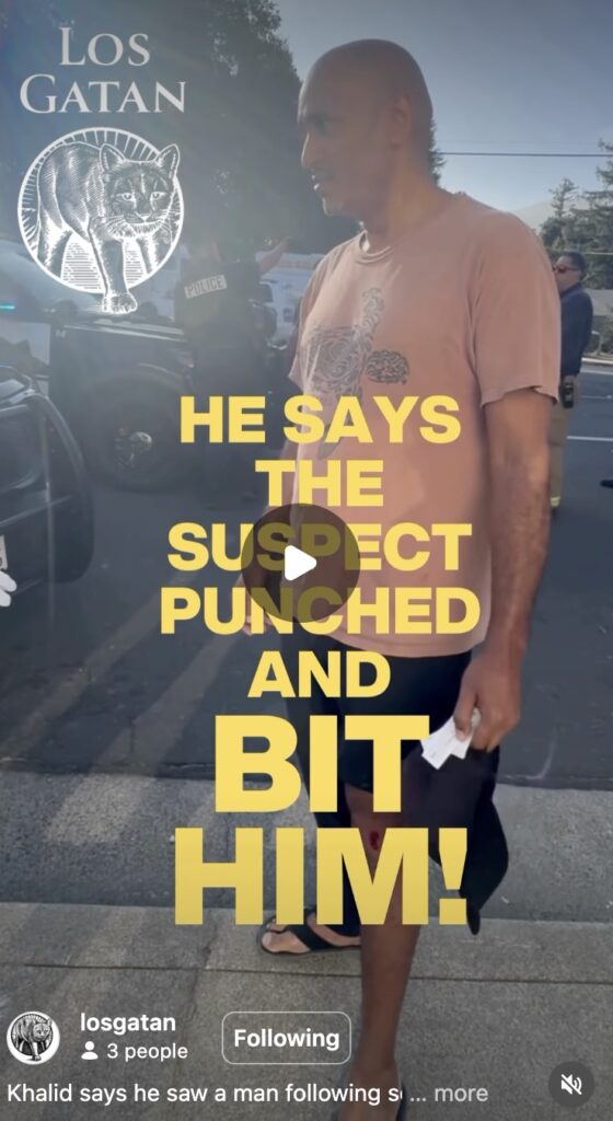 punched and bit him!