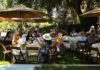 Salvation Army Women's Aux party in the garden