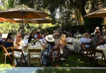 Salvation Army Women's Aux party in the garden