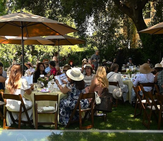 Salvation Army Women's Aux party in the garden