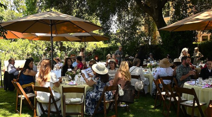 Salvation Army Women's Aux party in the garden