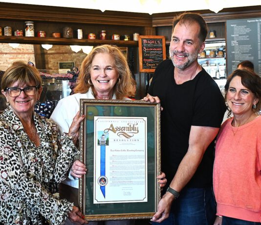 Los Gatos Coffee Roasting Co. named ‘Business of the Year’ Gail Pellerin hands cafe an award