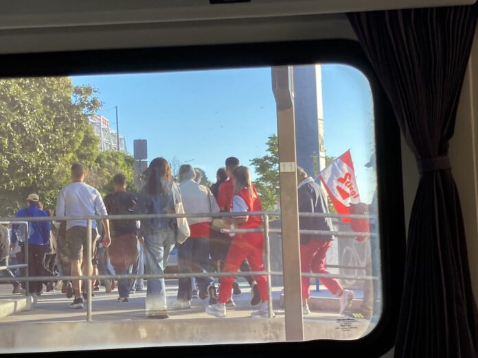 Taking Amtrak to the World Cup game world cup crowd