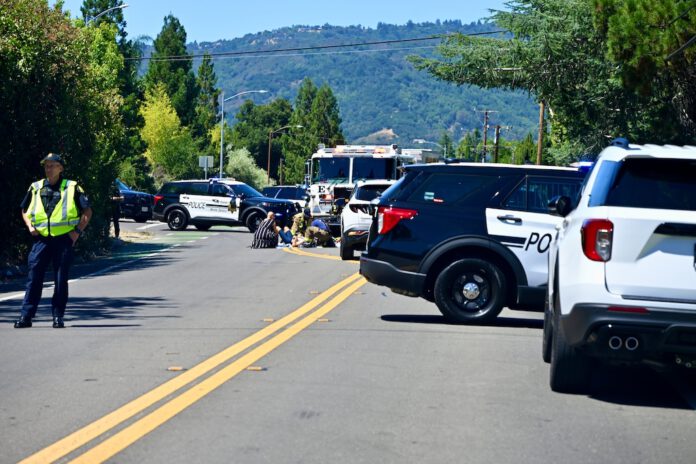 Traffic Collision - bike accident biker hurt in traffic accident