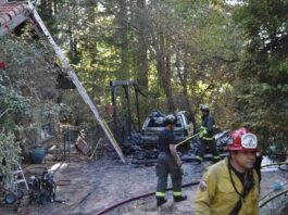 Fern Ridge carport fire