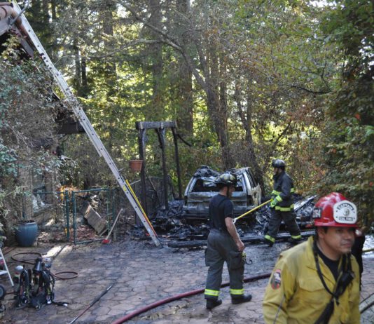 Fern Ridge carport fire