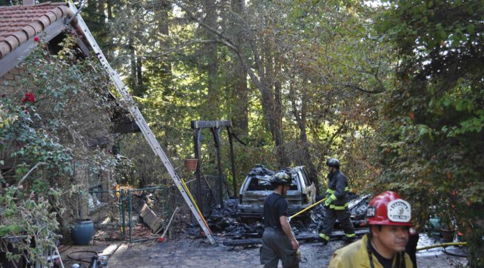 Fern Ridge carport fire