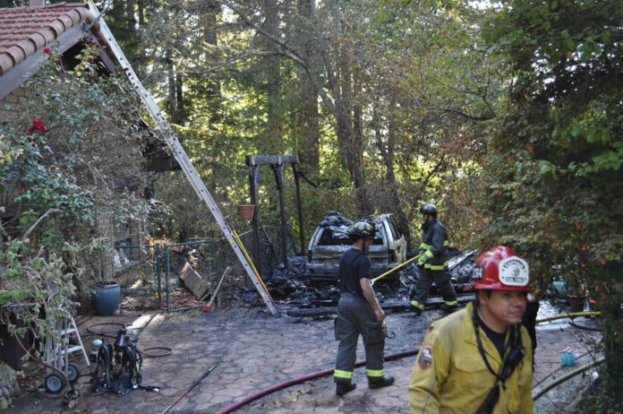 Fern Ridge carport fire