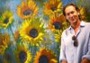 Lilas Blano, Gordon Smedt show us a ‘Happy Place’ Gordon Smedt with sunflower artwork