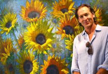 Lilas Blano, Gordon Smedt show us a ‘Happy Place’ Gordon Smedt with sunflower artwork