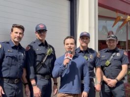 KCAT - Rob Moore and firefighters