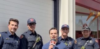 KCAT - Rob Moore and firefighters