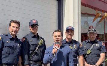 KCAT - Rob Moore and firefighters