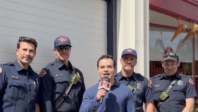 KCAT - Rob Moore and firefighters