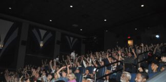 raising hands