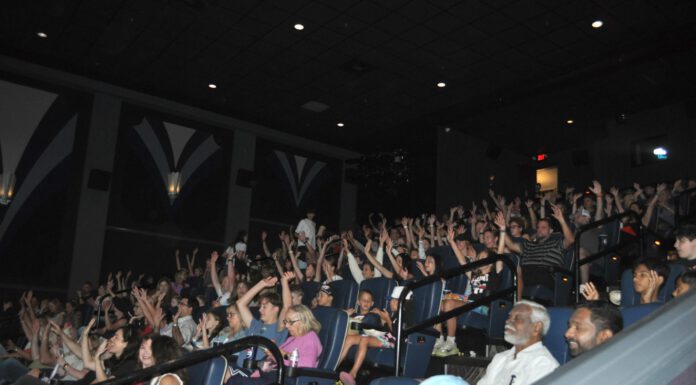 raising hands