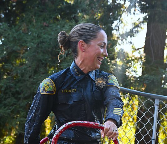 Police Chief Jamie Field gets dunked