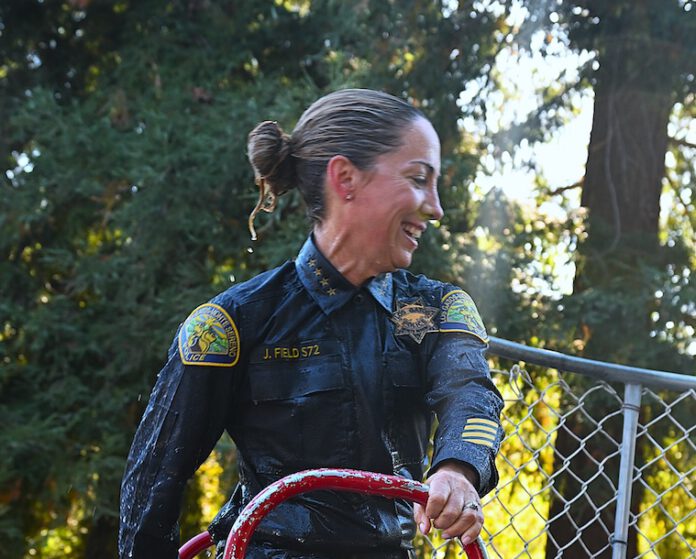 Police Chief Jamie Field gets dunked