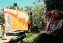 Rudy Rucker: writer, mathematician, painter Rudy Rucker in his outdoor studio