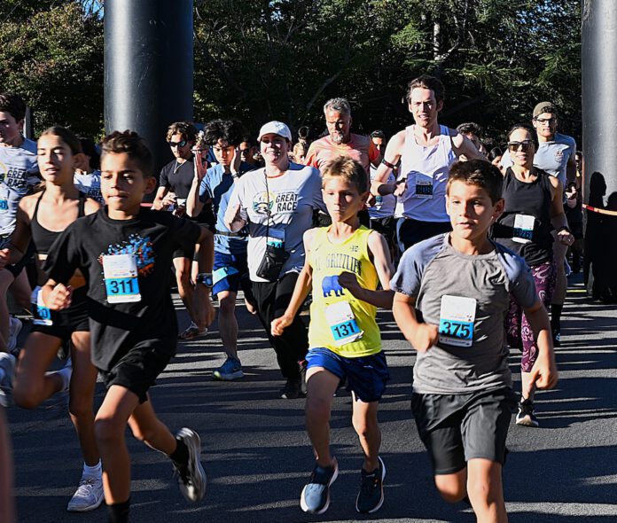 And they are off The Great Race runners
