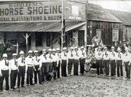 archival photo of firefighters
