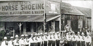 archival photo of firefighters