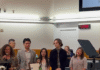 being recognized at a ceremony