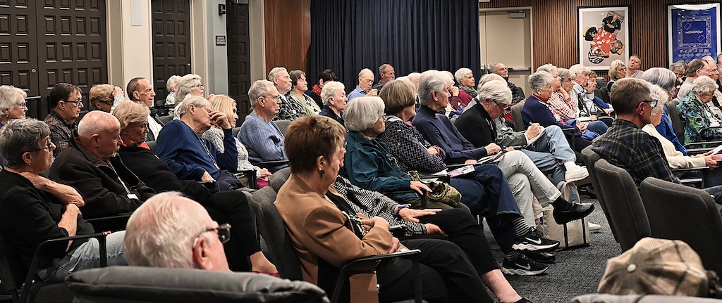 Full House at the Terraces Glenn Rouse Auditorium was packed with voters eager to hear Council candidates